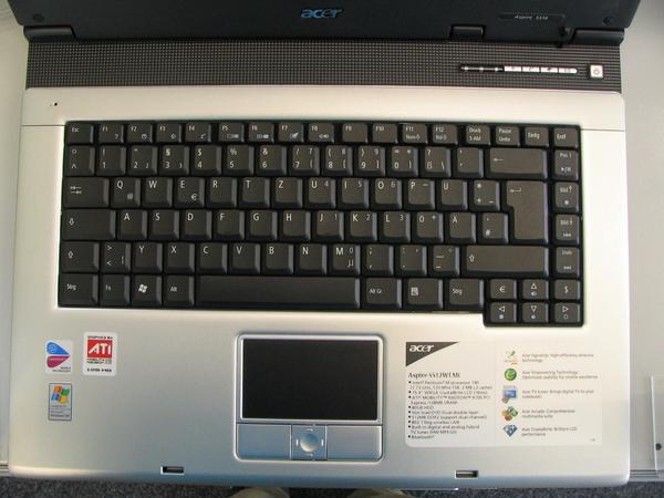Keyboard Acer Aspire 5512 Wlmi
Overview about the keyboard layout of 12 actual laptops from December 2005.
