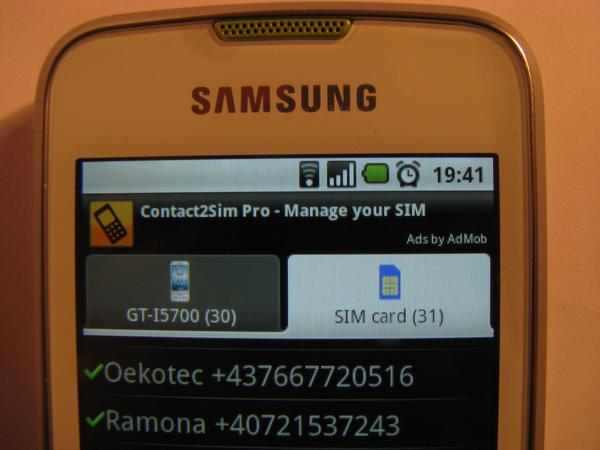 Kontakte von der SIM-Karte importieren auf Android
Dafür sind Sie erstmals auf ein Google Konto und die Funktion “Market“ angewiesen. Die Applikation Contact2Sim import von oder exportiert Kontakte auf die SIM Karte.